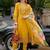 Floral Embroidered Thread Work Kurta With Trousers & Dupatta