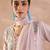 Floral Embroidered V-Neck Thread Work  Cotton Kurta With Trousers & Dupatta