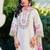 Women Floral Embroidered Regular Thread Work Linen Kurta with Trousers & With Dupatta