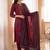 Women Ethnic Motifs Embroidered Regular Thread Work Pure Cotton Kurta with Trousers & With Dupatta