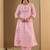 Women Embroidered Empire Thread Work  Cotton Kurta with Trousers & Dupatta