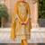 Floral Embroidered Zari Organza Kurta With Trousers And Dupatta