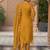 Floral Embroidered Zari Organza Kurta With Trousers And Dupatta