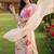 Women Floral Printed Regular Linen Kurta with Trousers & With Dupatta