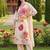 Women Floral Printed Regular Linen Kurta with Trousers & With Dupatta