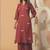 Women Embroidered Regular Thread Work Pure Cotton Kurta with Palazzos