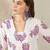 Women Floral Printed Pleated  Cotton Kurta with Trousers