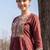 Women Ethnic Motifs Embroidered Empire Thread Work  Cotton Kurta with Trousers & With Dupatta