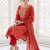 Women Ethnic Motifs Printed Regular Mirror Work  Cotton Kurta with Trousers & With Dupatta