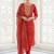 Women Ethnic Motifs Printed Regular Mirror Work  Cotton Kurta with Trousers & With Dupatta