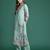 Floral Embroidered Thread Work Linen Kurta with Trousers & With Dupatta