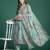 Floral Embroidered Thread Work Linen Kurta with Trousers & With Dupatta
