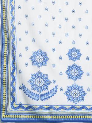 Ethnic Motifs Printed Panelled Pure Cotton Kurta with Trousers & Dupatta 4