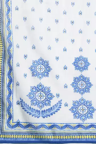 Ethnic Motifs Printed Panelled Pure Cotton Kurta with Trousers & Dupatta