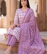 Women Paisley Printed Regular  Cotton Kurta with Trousers & With Dupatta