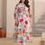 Women Floral Printed V-Neck  Cotton A-Line Kurta with Trouser