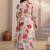 Women Floral Printed V-Neck  Cotton A-Line Kurta with Trouser