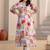 Women Floral Printed V-Neck  Cotton A-Line Kurta with Trouser