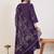 Ethnic Motifs Printed V-Neck  Cotton Anarkali Kurta With Trousers & Dupatta