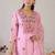 Floral Embroidered Round Neck Thread Work Straight Kurta & Trousers & Dupatta