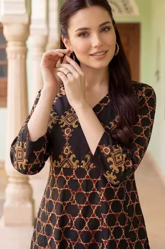 Women Ethnic Motifs Printed Regular  Cotton Kurta with Trousers & With Dupatta