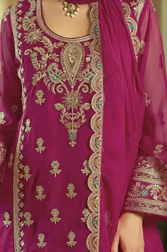 Women Ethnic Motifs Embroidered Regular Kurta with Trousers & With Dupatta