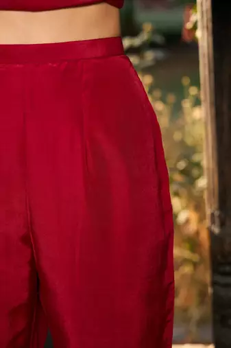 Ethnic Motifs Embroidered V-Neck Thread Work Kurta with Trousers & Dupatta