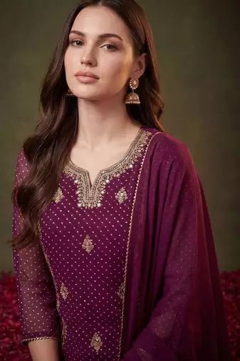 Women Ethnic Motifs Printed Regular Gotta Patti Kurta with Trousers & With Dupatta