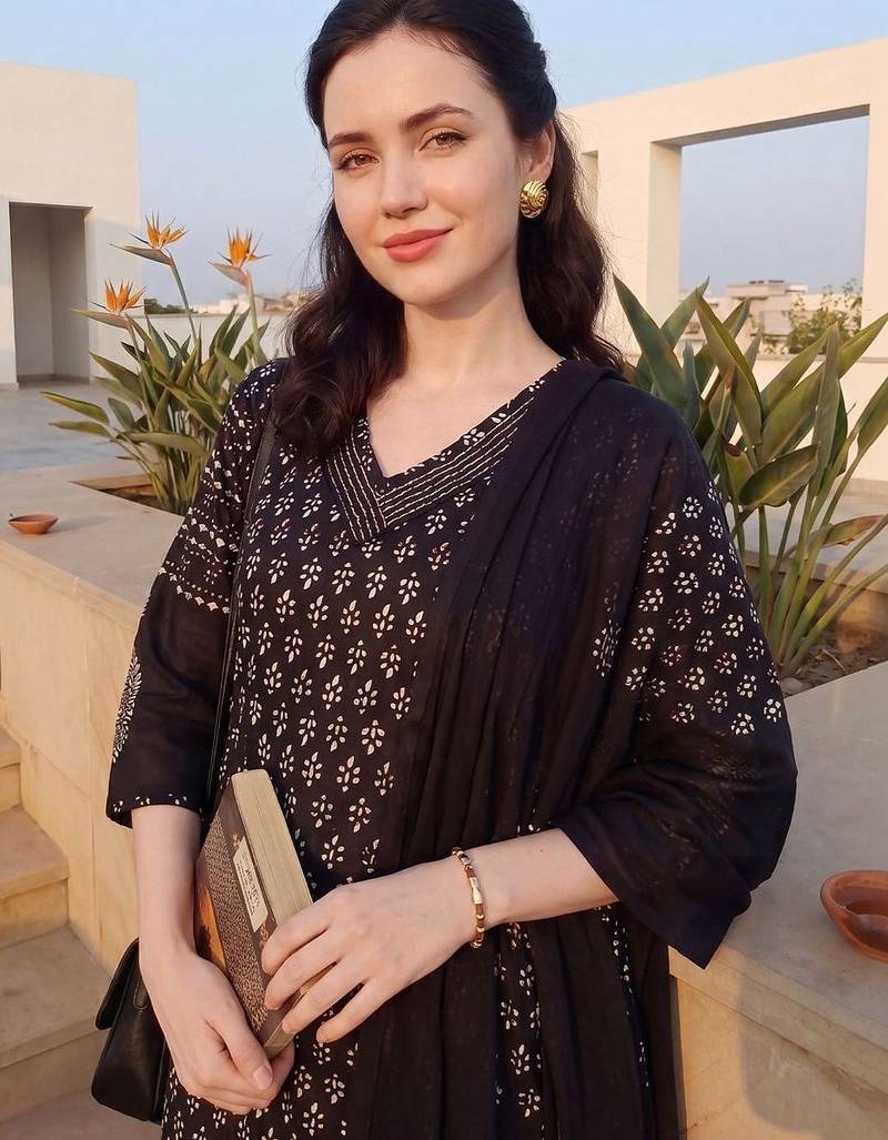 Women Ethnic Motifs Printed Regular  Cotton Kurta with Trousers & With Dupatta