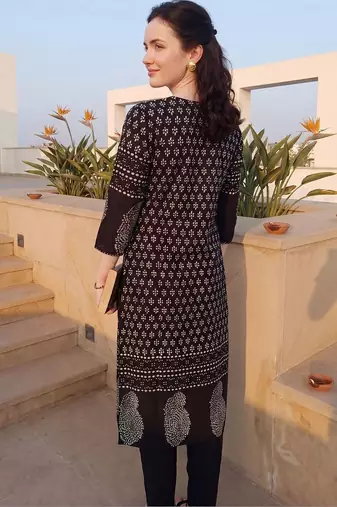 Women Ethnic Motifs Printed Regular Pure Cotton Kurta with Trousers & With Dupatta
