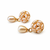 Freshwater pearl cluster ball drop earrings with gold tone