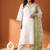 Plus Size Embroidered Regular  Cotton Kurta with Trousers & With Dupatta