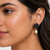 Black & white freshwater pearl cluster drop stud earrings