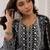Floral Embroidered Notch Neck  Cotton A-Line Kurta With Trousers & Dupatta