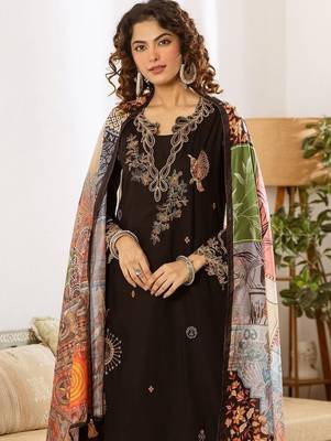 Women Ethnic Motifs Embroidered Regular Thread Work Kurta with Palazzos & With Dupatta 2