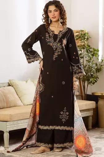 Women Ethnic Motifs Embroidered Regular Thread Work Kurta with Palazzos & With Dupatta