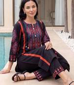 Women Printed Regular  Cotton Kurta with Trousers