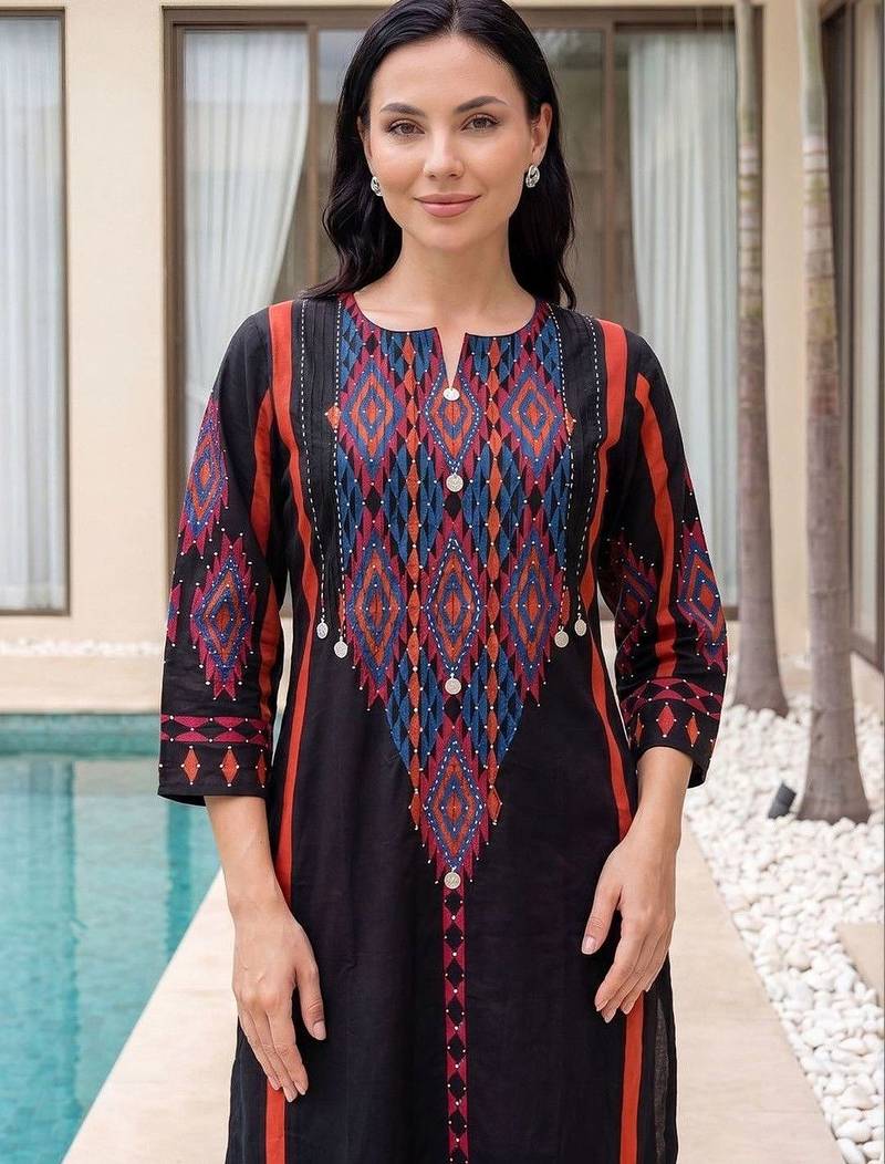 Women Printed Regular  Cotton Kurta with Trousers