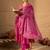 Embroidered V-Neck Pure Cotton Straight Kurta With Trousers And Dupatta