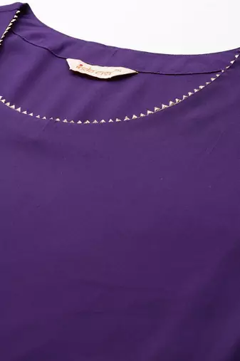 Plus Size Thread Work Kurta with Palazzos