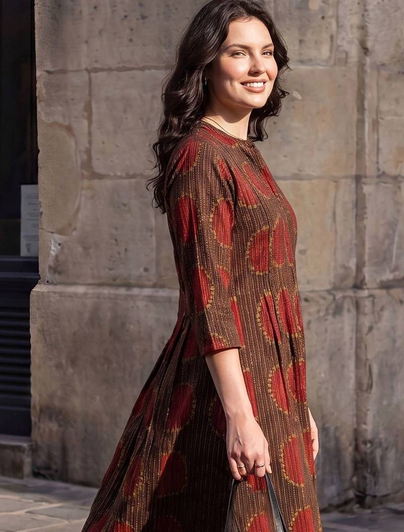 Women Ethnic Motifs Printed Regular  Cotton Kurta with Trousers