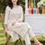 Women Floral Embroidered Regular Thread Work Pure Cotton Kurta with Trousers