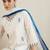 V Neck Ethnic Embroidered Pure Cotton Straight Kurta with Trouser & Dupatta