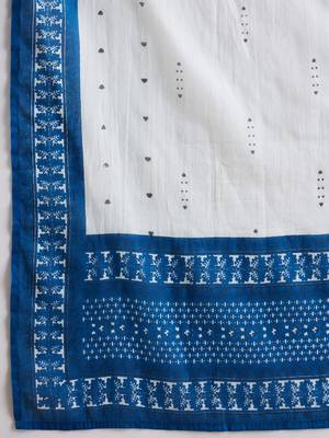 V Neck Ethnic Embroidered Pure Cotton Straight Kurta with Trouser & Dupatta 4