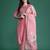 Floral Embroidered Thread Work Chanderi Silk Kurta with Trousers & With Dupatta