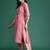 Floral Embroidered Thread Work Chanderi Silk Kurta with Trousers & With Dupatta