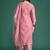 Floral Embroidered Thread Work Chanderi Silk Kurta with Trousers & With Dupatta