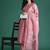 Floral Embroidered Thread Work Chanderi Silk Kurta with Trousers & With Dupatta