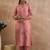 Women Floral Embroidered Kurta with Trousers