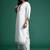Plus Size White Embroidered Straight Kurta Trousers With Dupatta Set